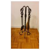 Metal Fireplace Set.