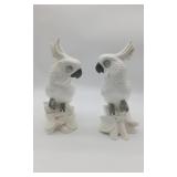 2 MaPco Porcelain Parakeets.