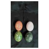 4 Medium Sized Granite Eggs.