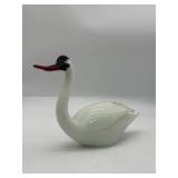 Solid Art Glass Swan.