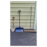 Push Broom,Round Point shovel & Snow Shovel