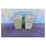 2 Small Sears Trash Cans With Lids