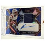 Pierre Strong Jr. Rookie Signature Memorabilia Blu