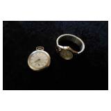 Westclox Pocket Watch & Timex Watch