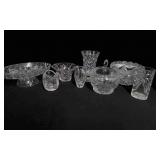 Crystal, Serving Dish, Candy Dish & Vases.