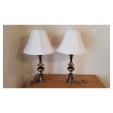 2 Brass Table Lamps