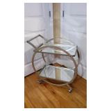 Metal Mirror Tea Cart