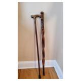 2 Wood Canes