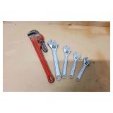 Adustable Wrenches & Pipe Wrenches.