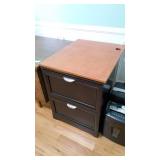 2 Drawer Wood Filing Cabinet