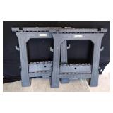 2 Stanley Collapsable Saw Horses