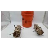 2 Log Peanut Butter Bird Feeders