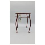 Red Cast Iron Plant Stand