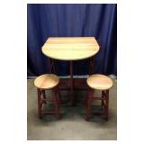 Casual Home Breakfast Cart W Drop-Leaf Table