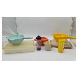 Box Of Misc Tubberware & Kitchen Gadgets