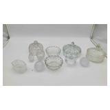 Various Crystal and Clear Glass Patterned Items