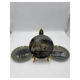 3 "Charles Frace" Inspired Plates