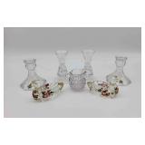 Clear Glass Candle Holders