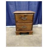Traditional Two-Drawer Wooden Nightstand