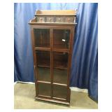 Dark-Finish Wooden Display Cabinet