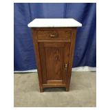 Marble-Top Besdie Cabinet Nightstand