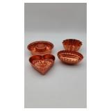 4 Coppertone Gelatin Cake Molds
