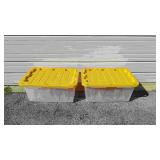 Two 27 Gallon Commander Storage Totes w/ Lids