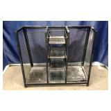 Black Metal 3 Drawer Storage Shelf