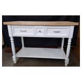 Two-Toned Farmhouse Style Console Table