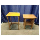 2 Small Wooden Side Tables