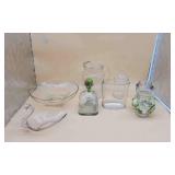Various Clear Glass Items