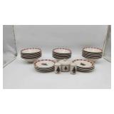 Folk Craft Holiday Homecoming Bowls, Plates, Shake