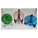 3 Beautiful Pressed Glassware Pieces