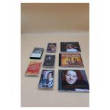 Box of CDs and Cassette Tapes