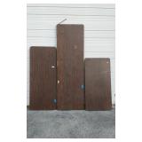3 Folding Brown Composite Tables Various Sizes