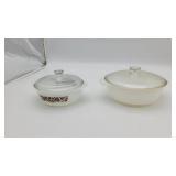 Fire King and Glasbake Round Casserole Dishes