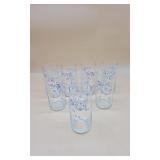8 Corning Corelle Provincial Blue Tumbler Glasses