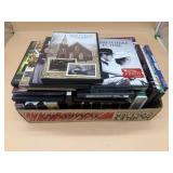 Box Of VHS Tapes & DVDS