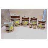 Atlantic Mold Co Barrel Cookie Jar Set