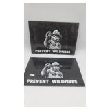 2 Smokey the Bear Acrylic Signs