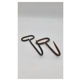 2 Cast Iron Meat Hooks