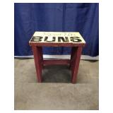 Hand Painted "Rest Ur Buns" Wooden Stool