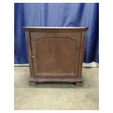 Dark Wood Cabinet-Style End Table