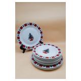 Folk Craft Holiday Homecoming Plates