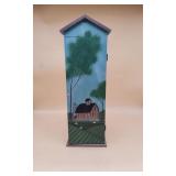 Wooden Hand Painted Folk Art Cabinet