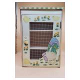 Wooden Handpainted Rooster Themed Cabinet
