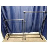 2 Adjustable Double-Rod Rolling Garment Racks