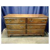 Early American Style Wooden 6-Drawer Dresser