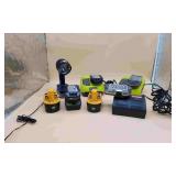 Ryobi Batterie Packs, Chargers, and Light