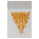 16 Marigold Depresion Glass Tumblers